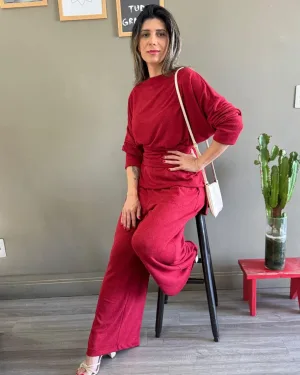 Conjunto Paula em Lanzinha - Vermelho