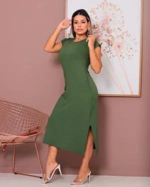 Vestido Elaine em Moletinho – Verde